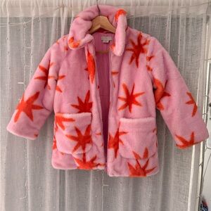 Stella McCartney Kids Pink and Orange Star Puffer Jacket